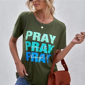 New Women's Pray Print T-Shirt
